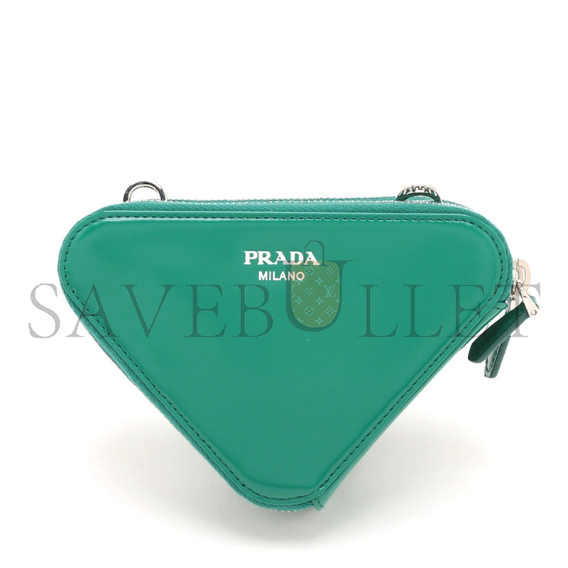 PRADA SATIN CRYSTAL MINI TRIANGLE CROSSBODY POUCH 1NR015 (15*10cm)